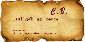 Czégényi Bence névjegykártya