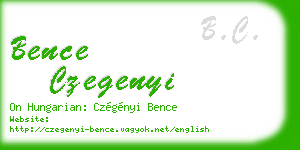 bence czegenyi business card