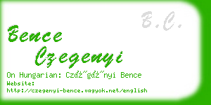 bence czegenyi business card